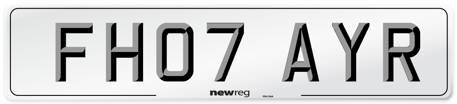 FH07 AYR Number Plate from New Reg